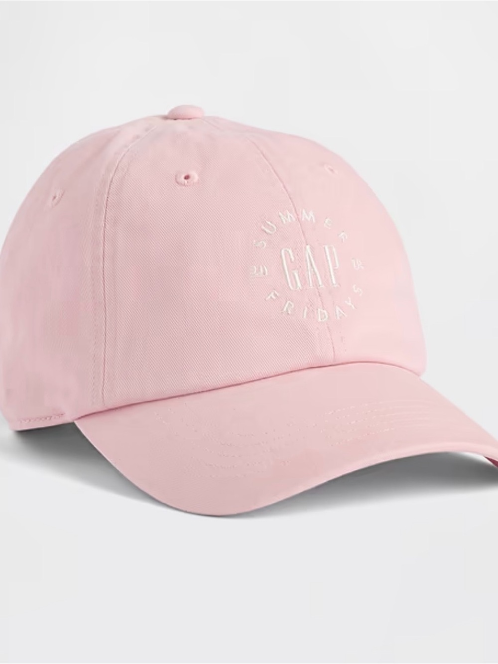 GAP Light Pink Baseball Cap with 'Summer & Fridays' Embroidery NWT